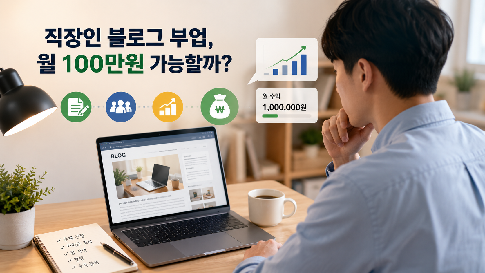 직장인 블로그 부업, 월 100만원 가능할까?