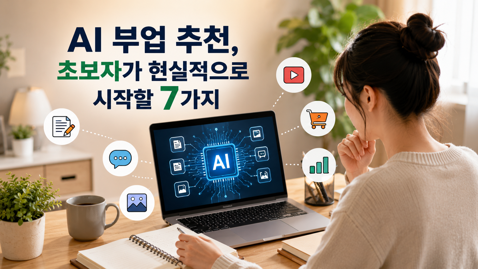 AI 부업 추천, 초보자가 현실적으로 시작할 7가지